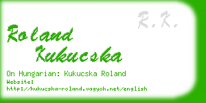 roland kukucska business card